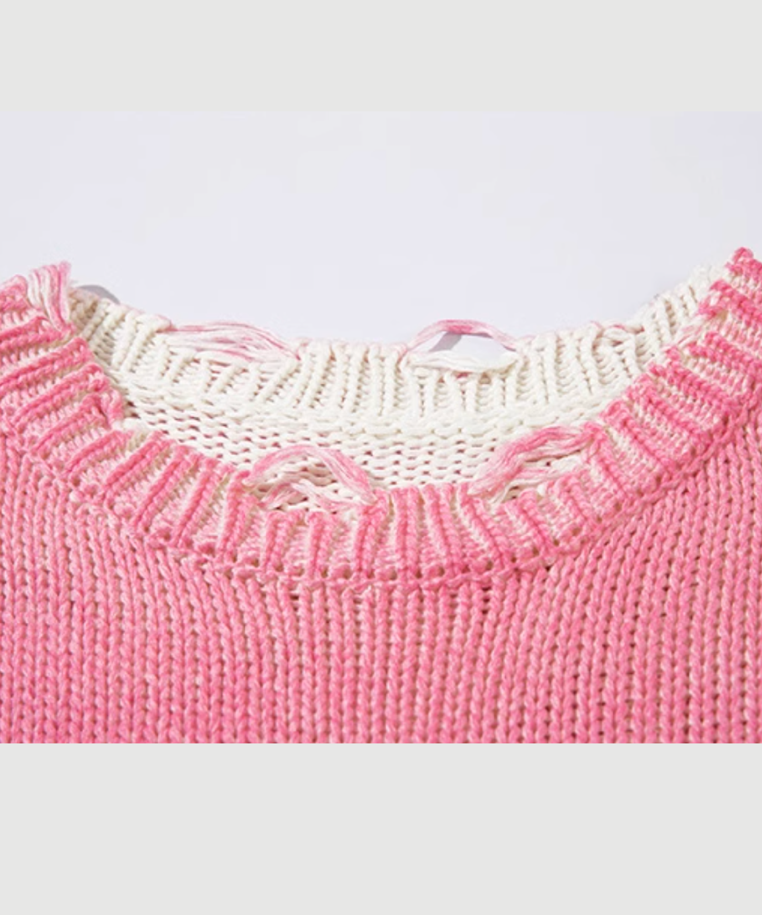 Broken Washed  Design Knit