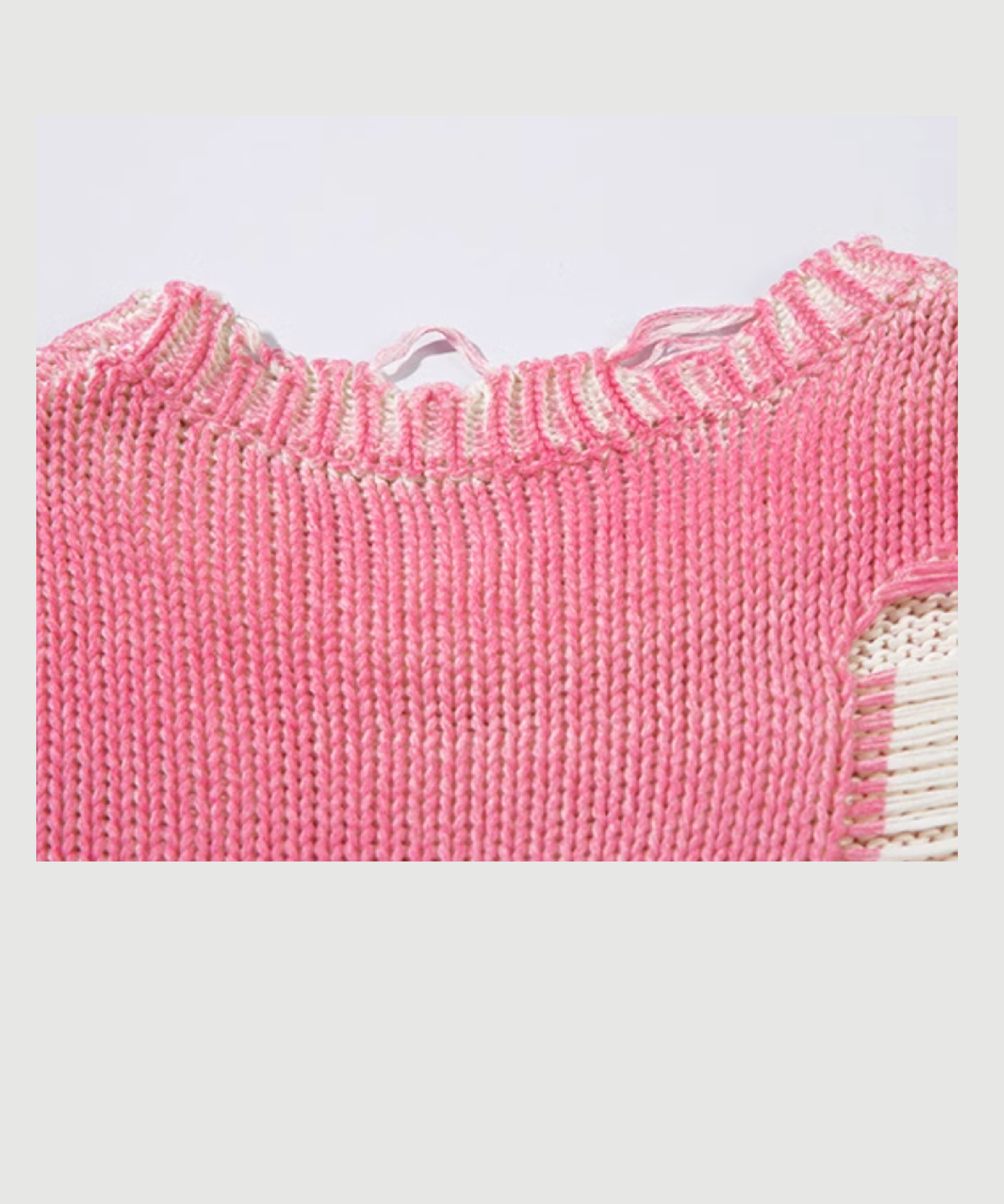 Broken Washed  Design Knit