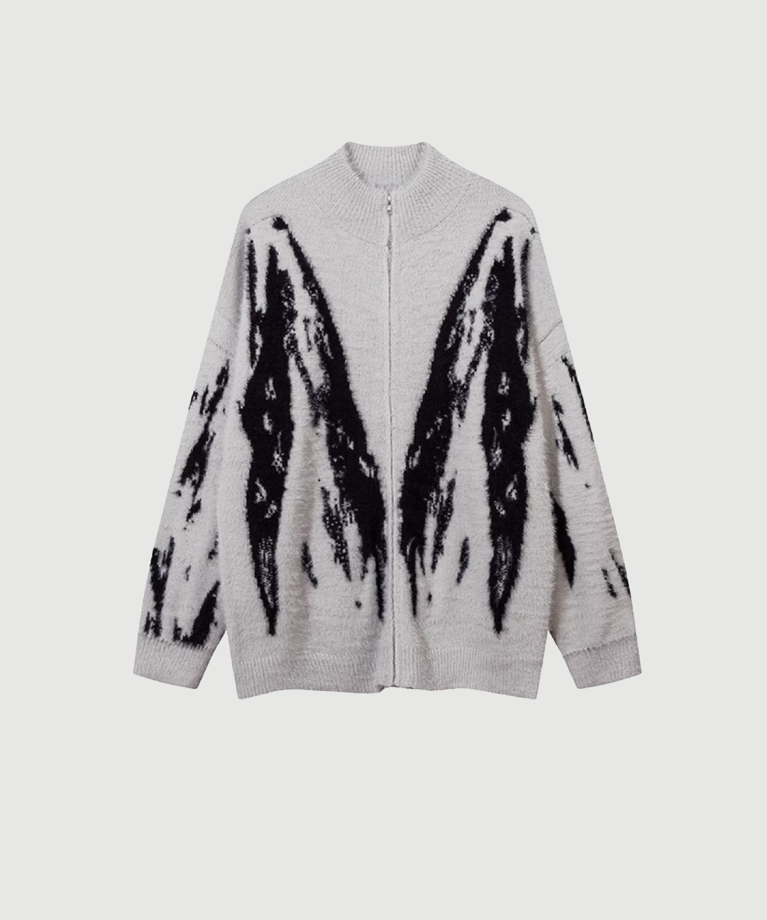 Thunder Zip Fluffy Knit