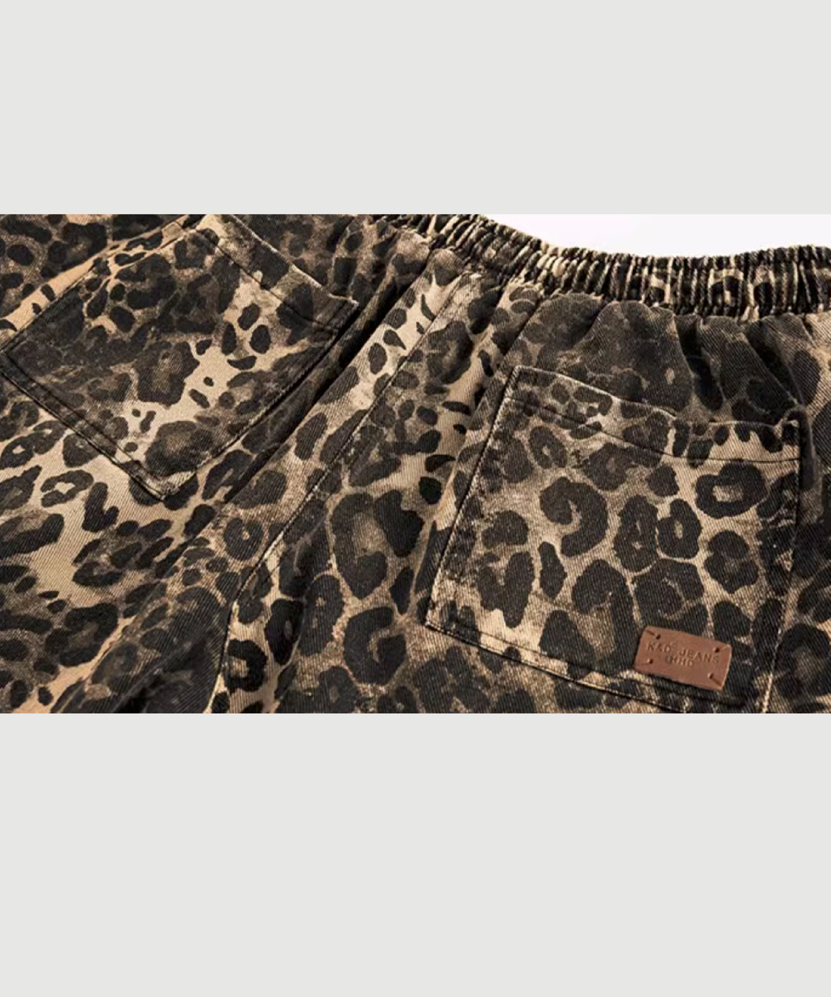 Leopard print half pants