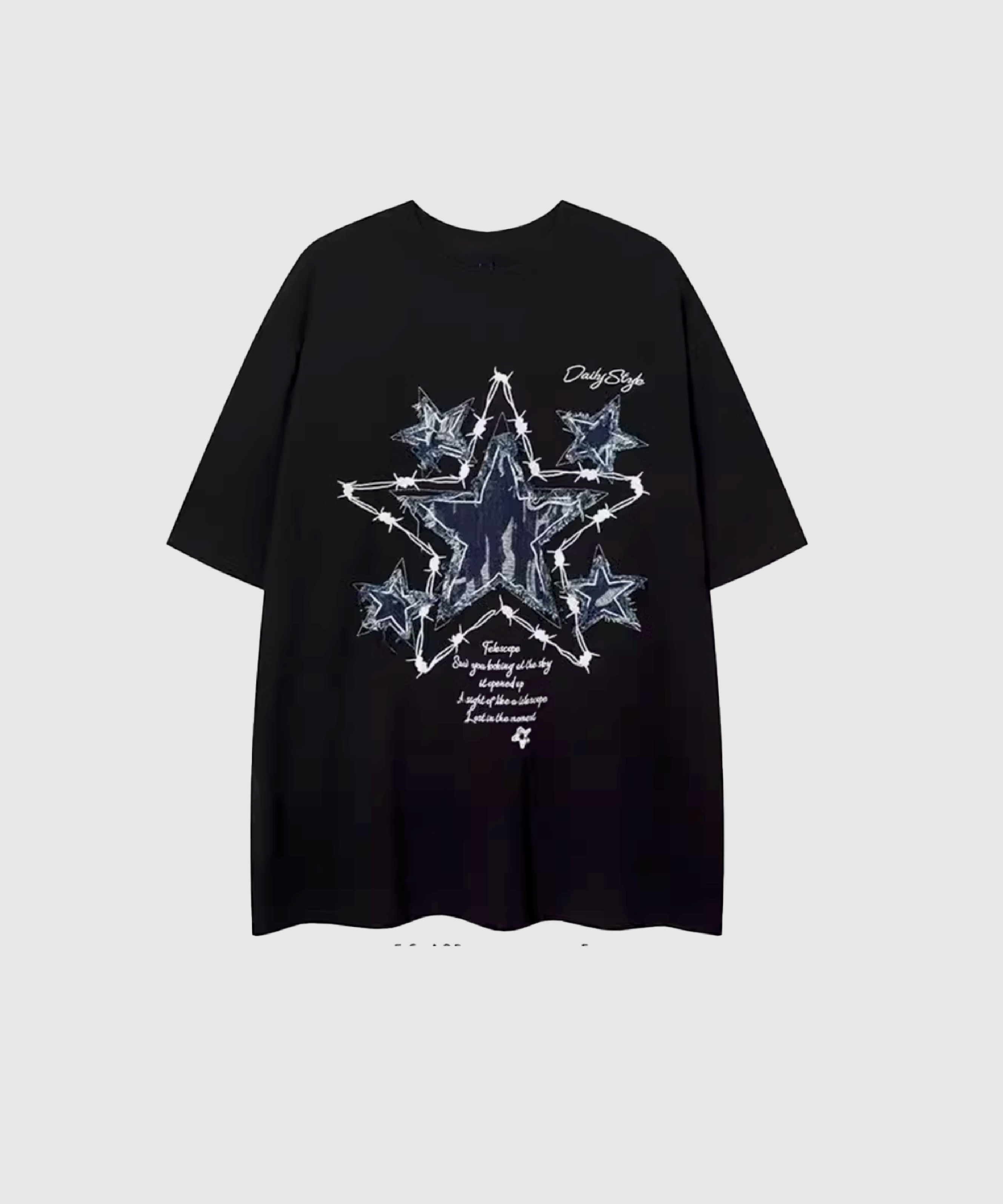 Star Patch Cotton Short Sleeve T-Shirt