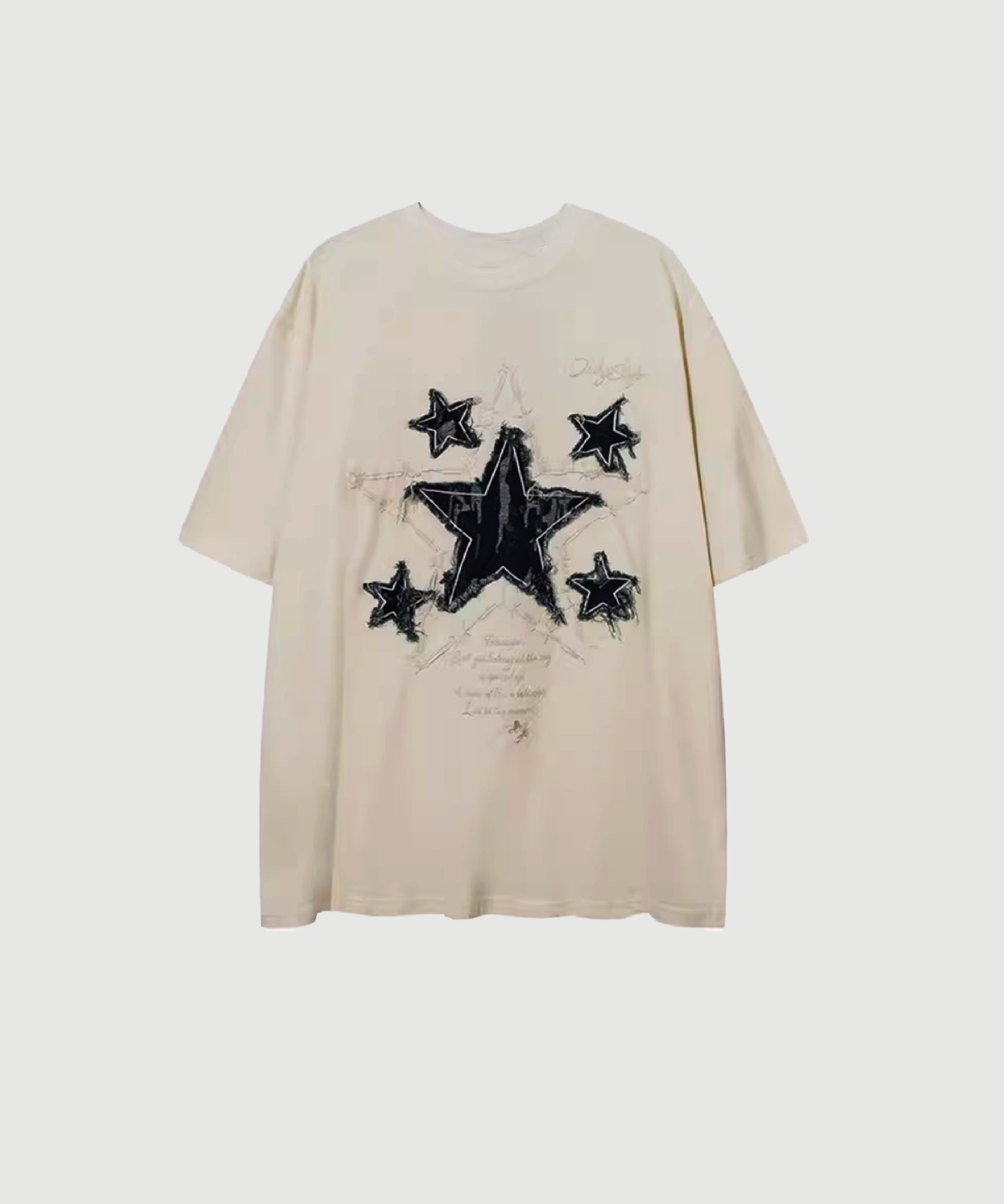 Star Patch Cotton Short Sleeve T-Shirt