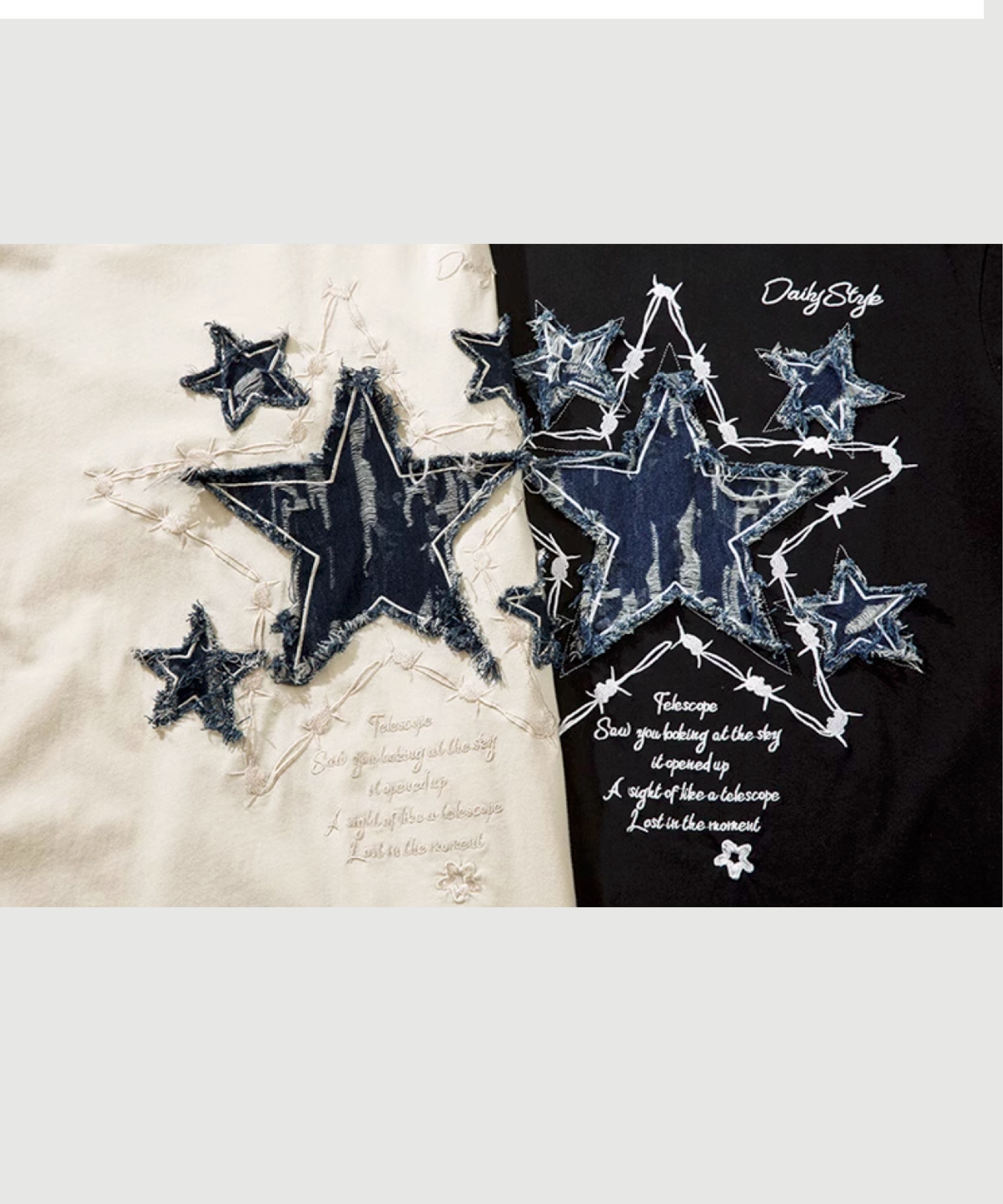 Star Patch Cotton Short Sleeve T-Shirt