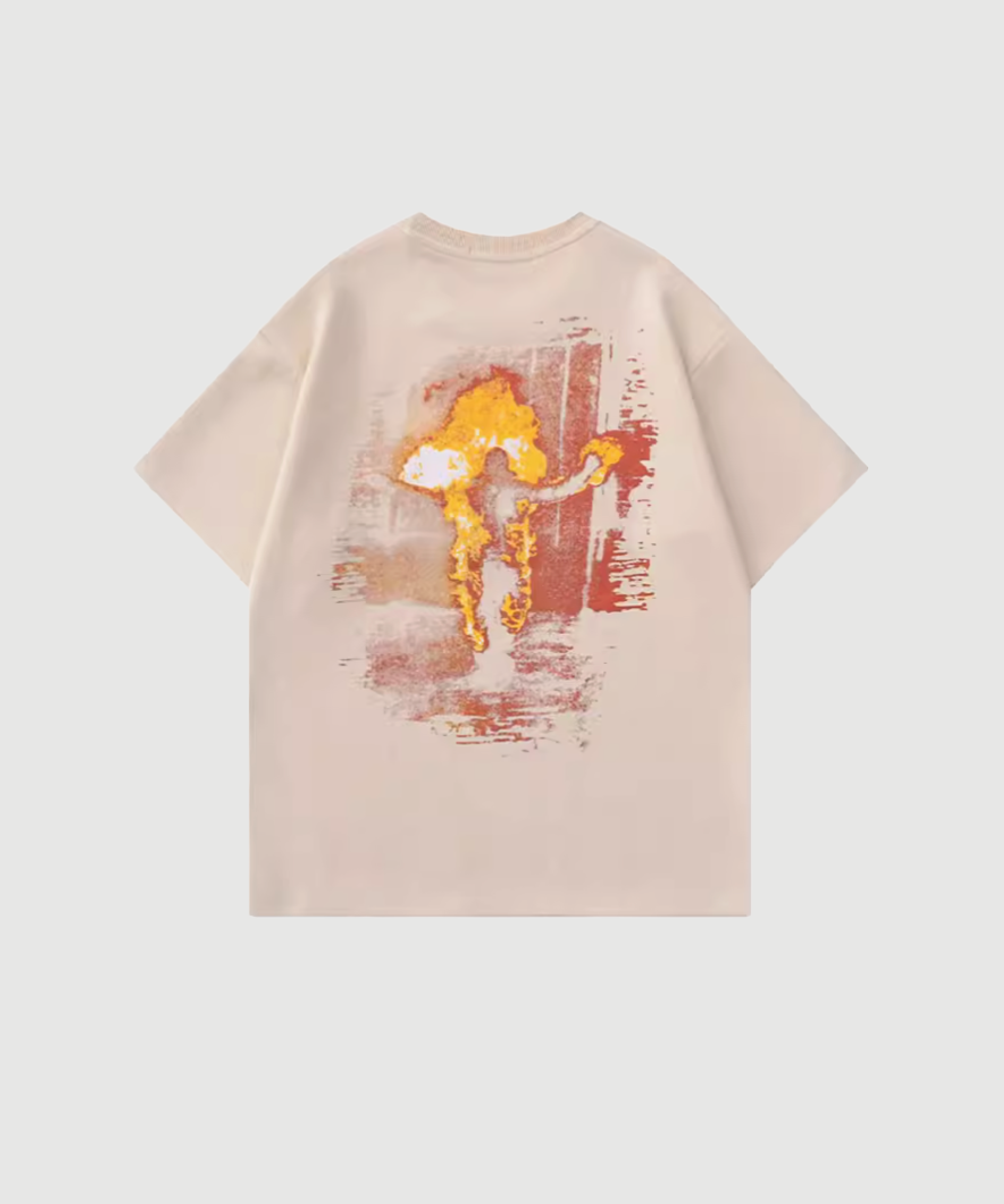 Flame Portrait Print Short Sleeve T-Shirt