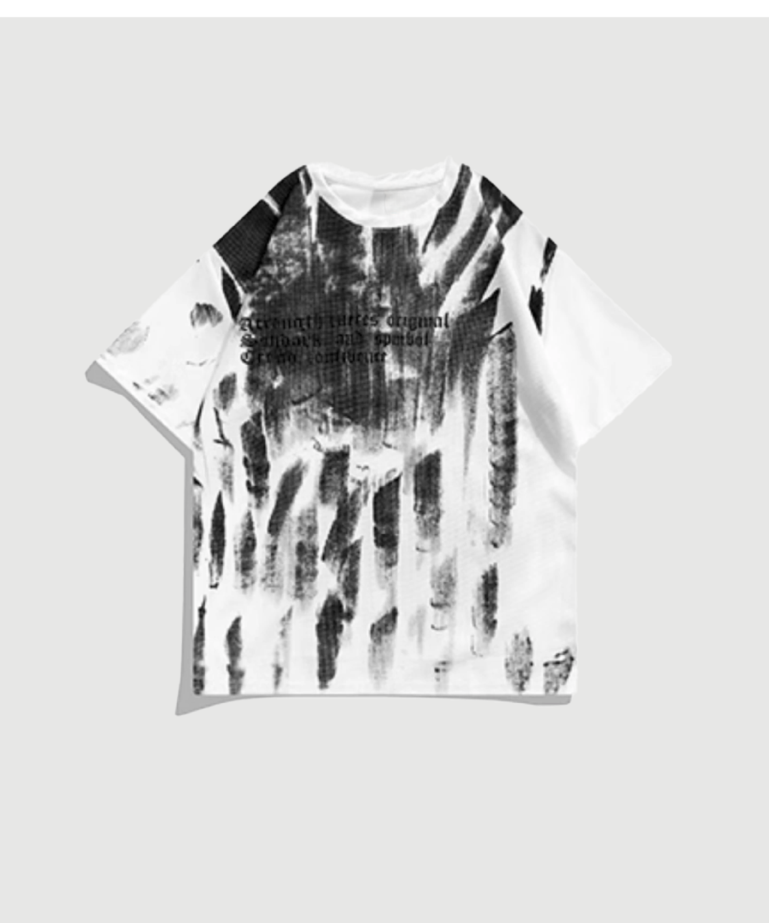 Tie-Dye Graffiti Letter Short Sleeve T-Shirt